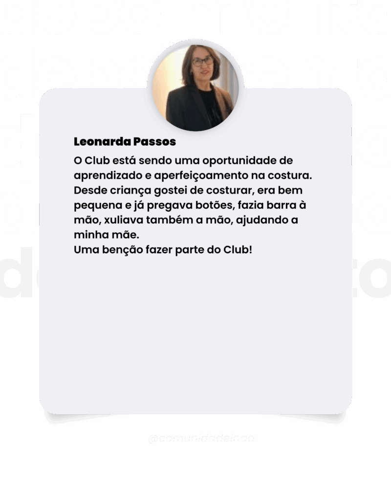 Depoimento de aluna do Inaá Club